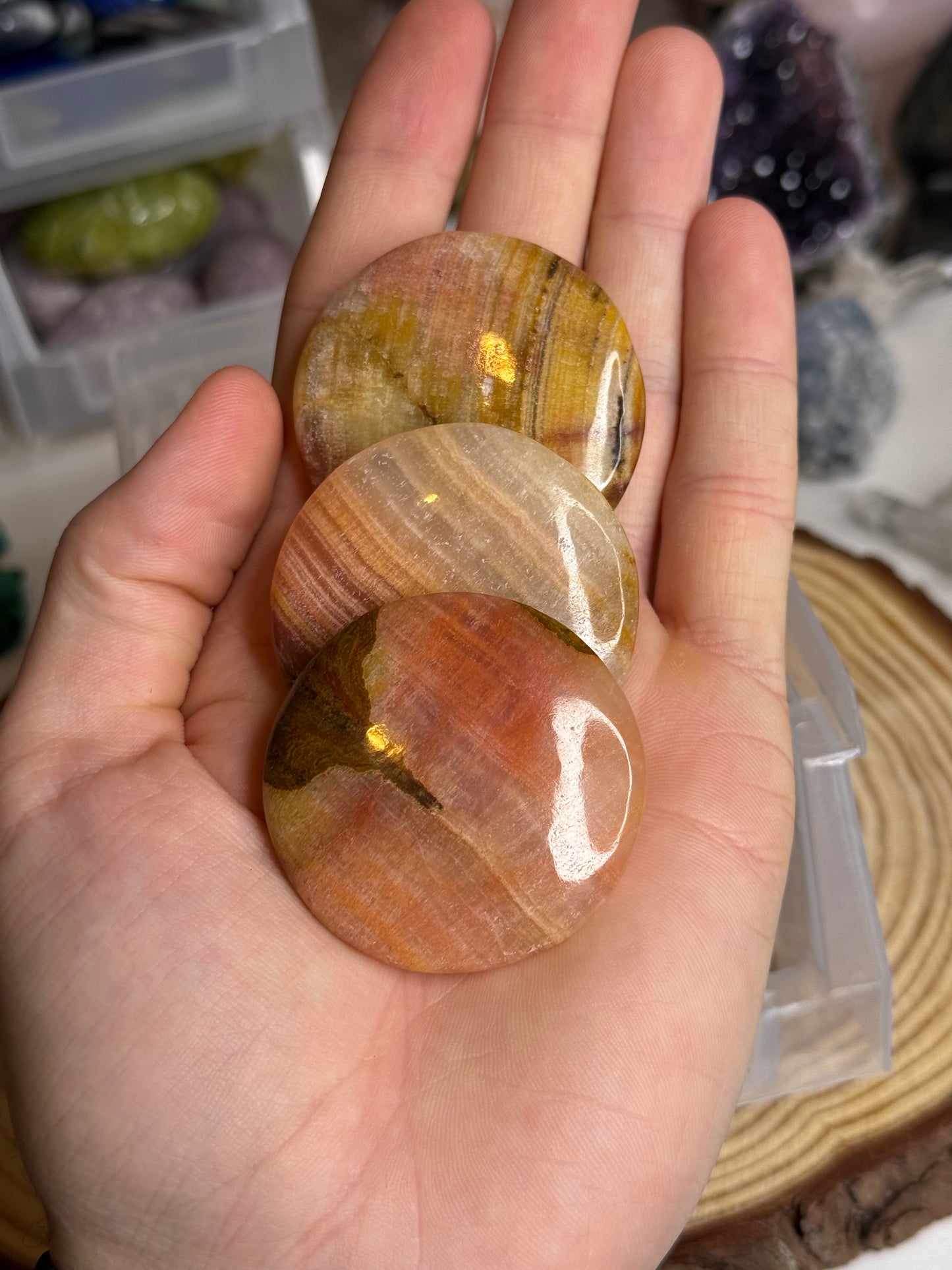 Peach calcite