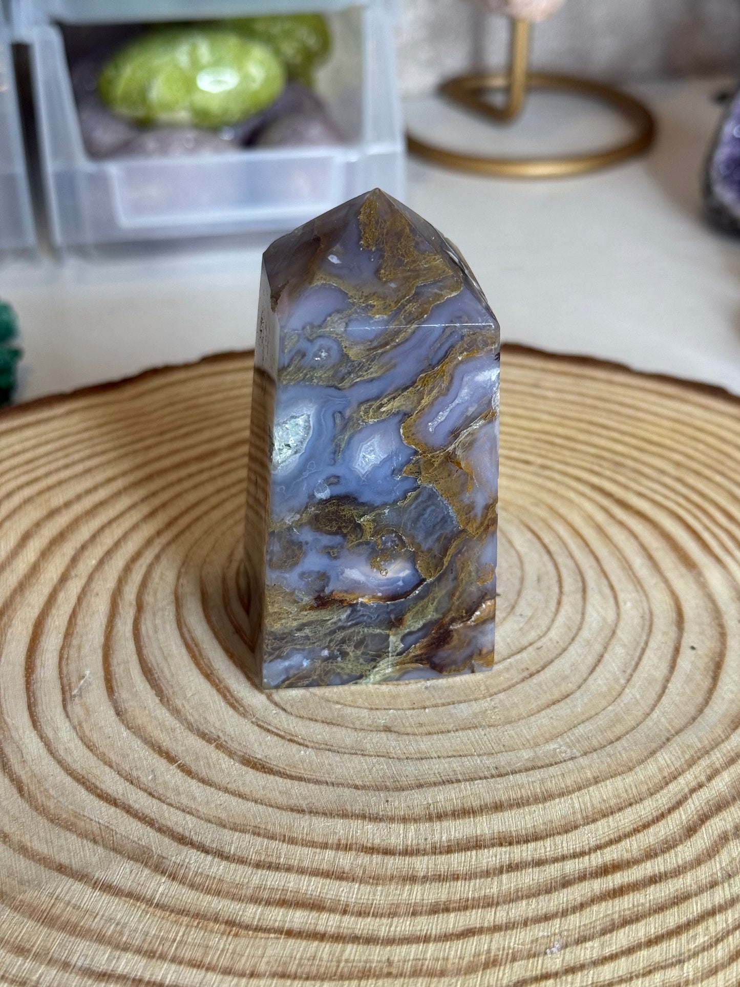Moss agate tower
