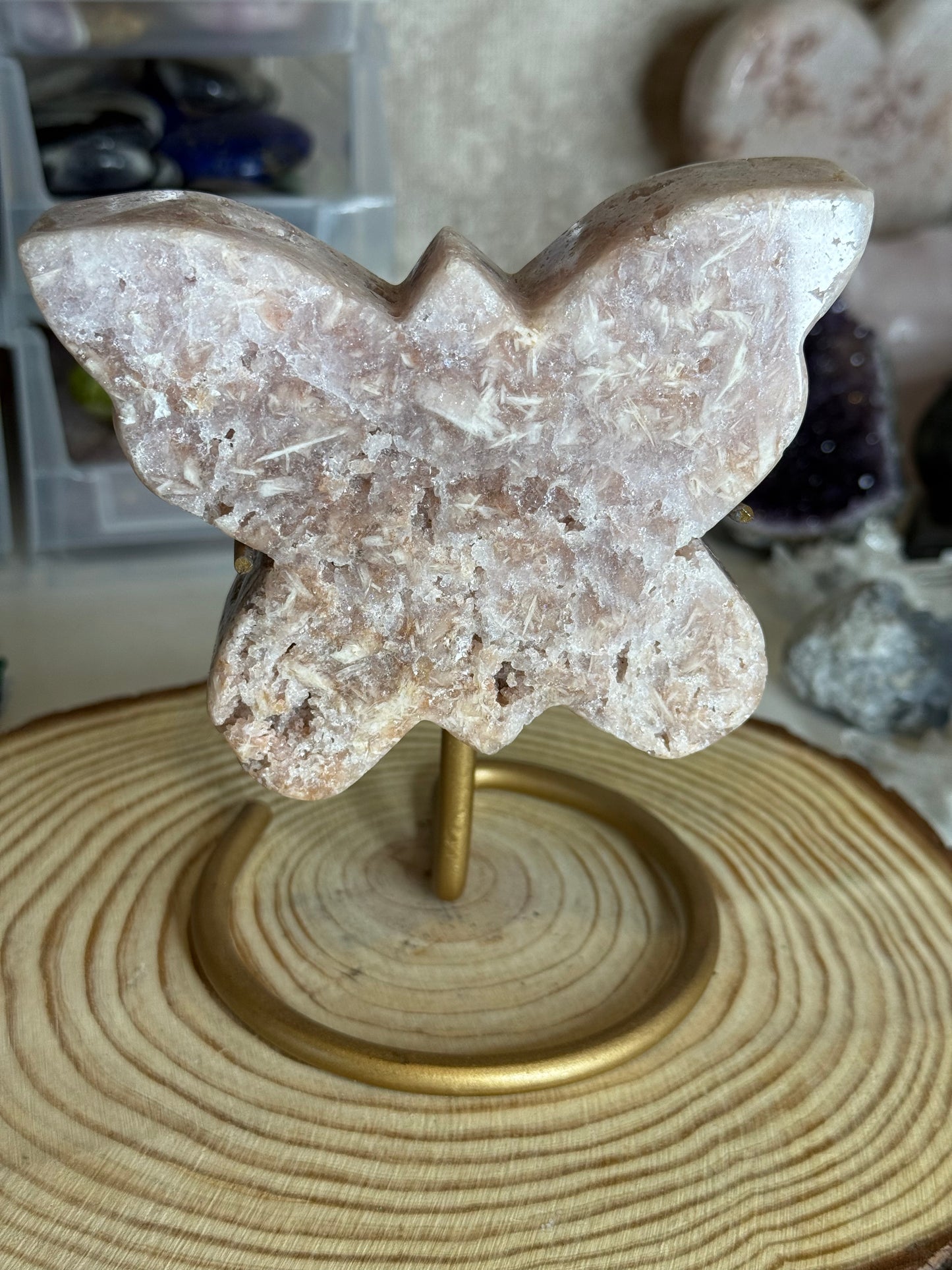 Pink amethyst butterfly