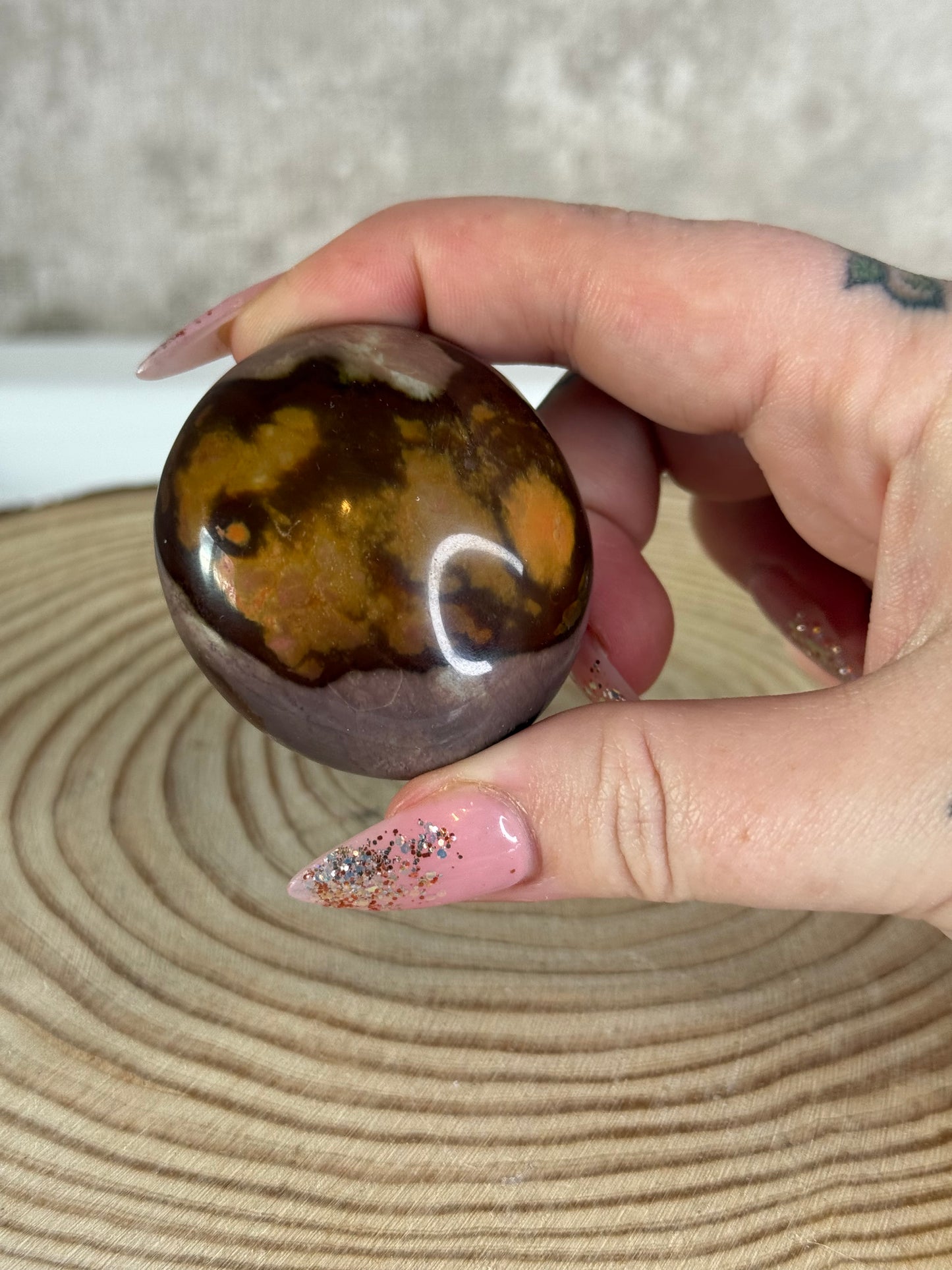 Pollychrome Jasper Palm Stones