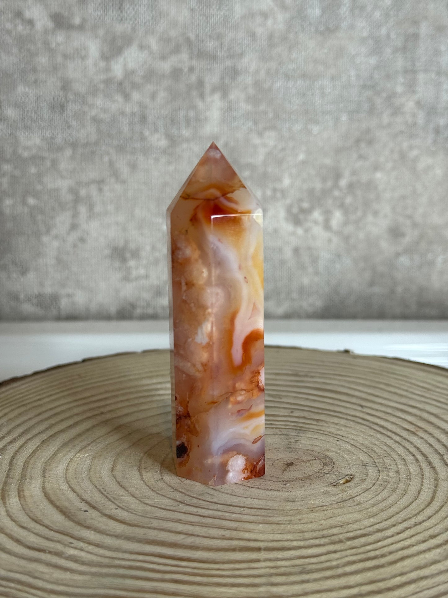 Madagascar Creamy Carnelian Flower Agate
