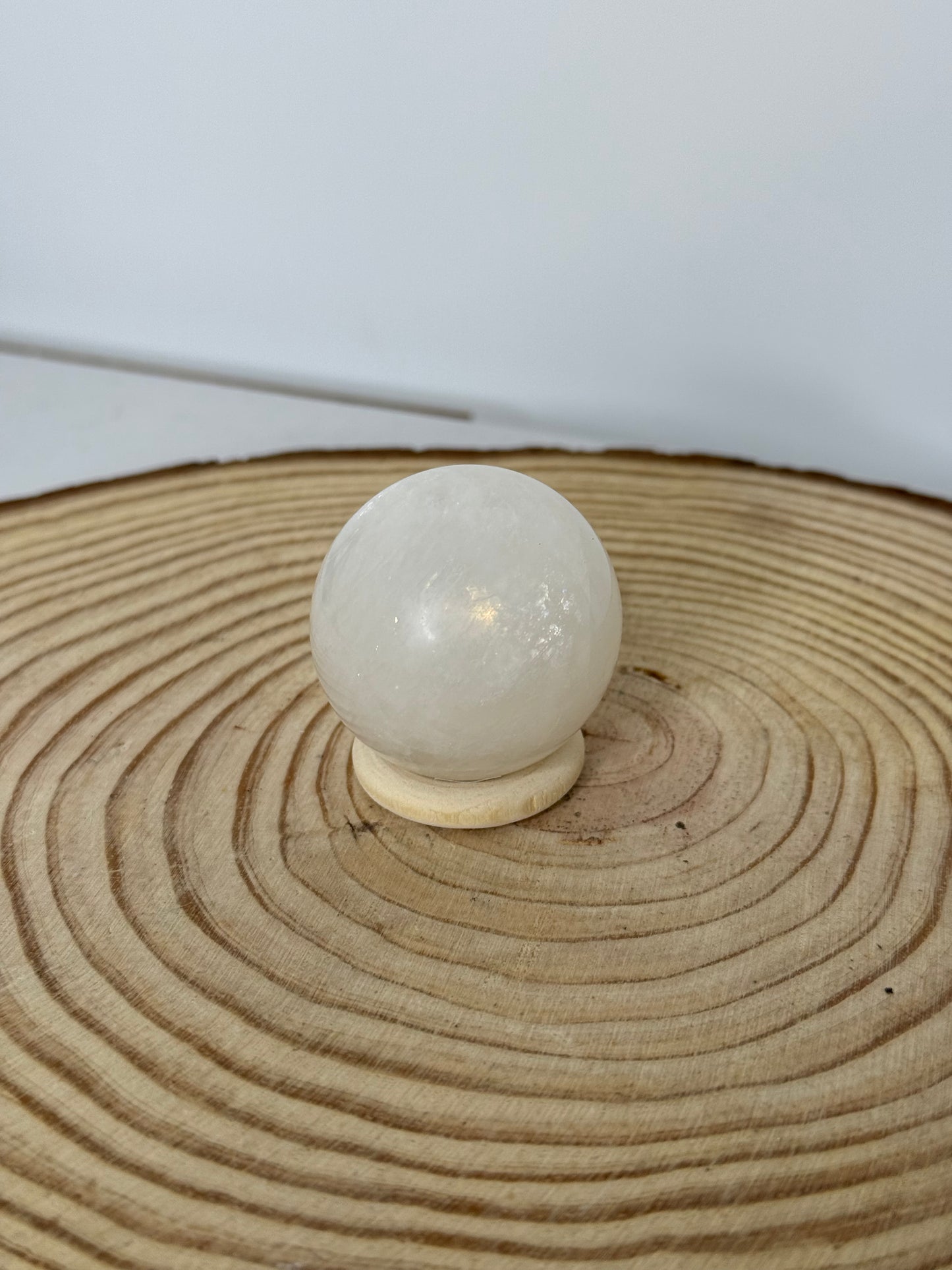 White moonstone spheres