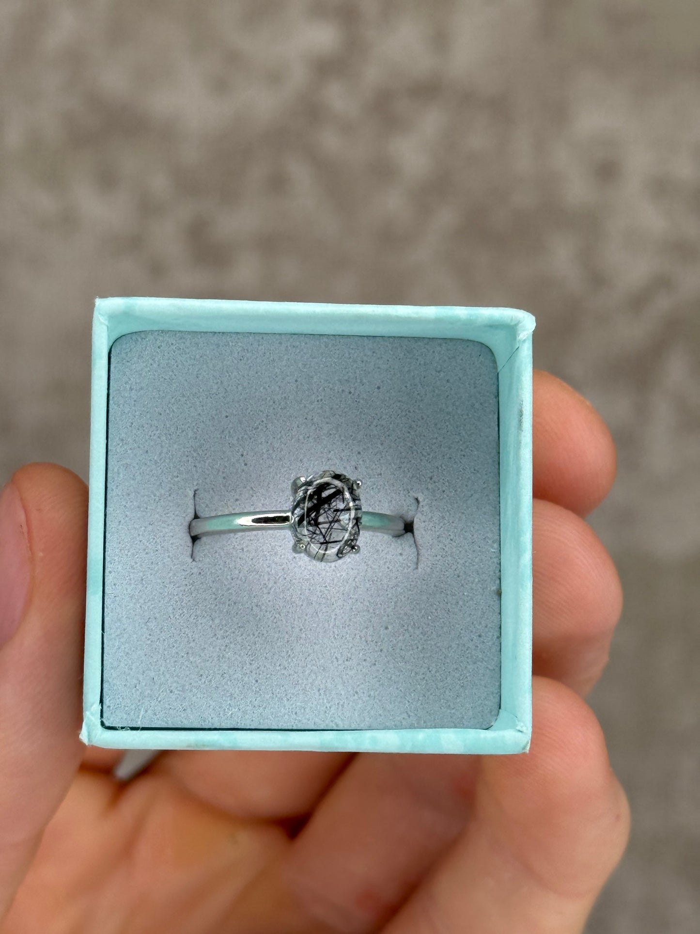 Tourmalinated Quartz ring