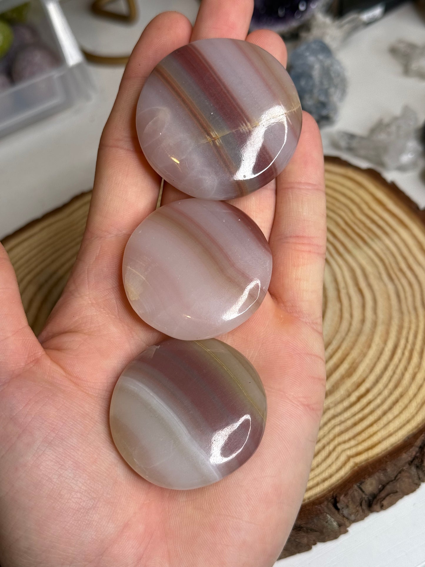 Pink banded onyx