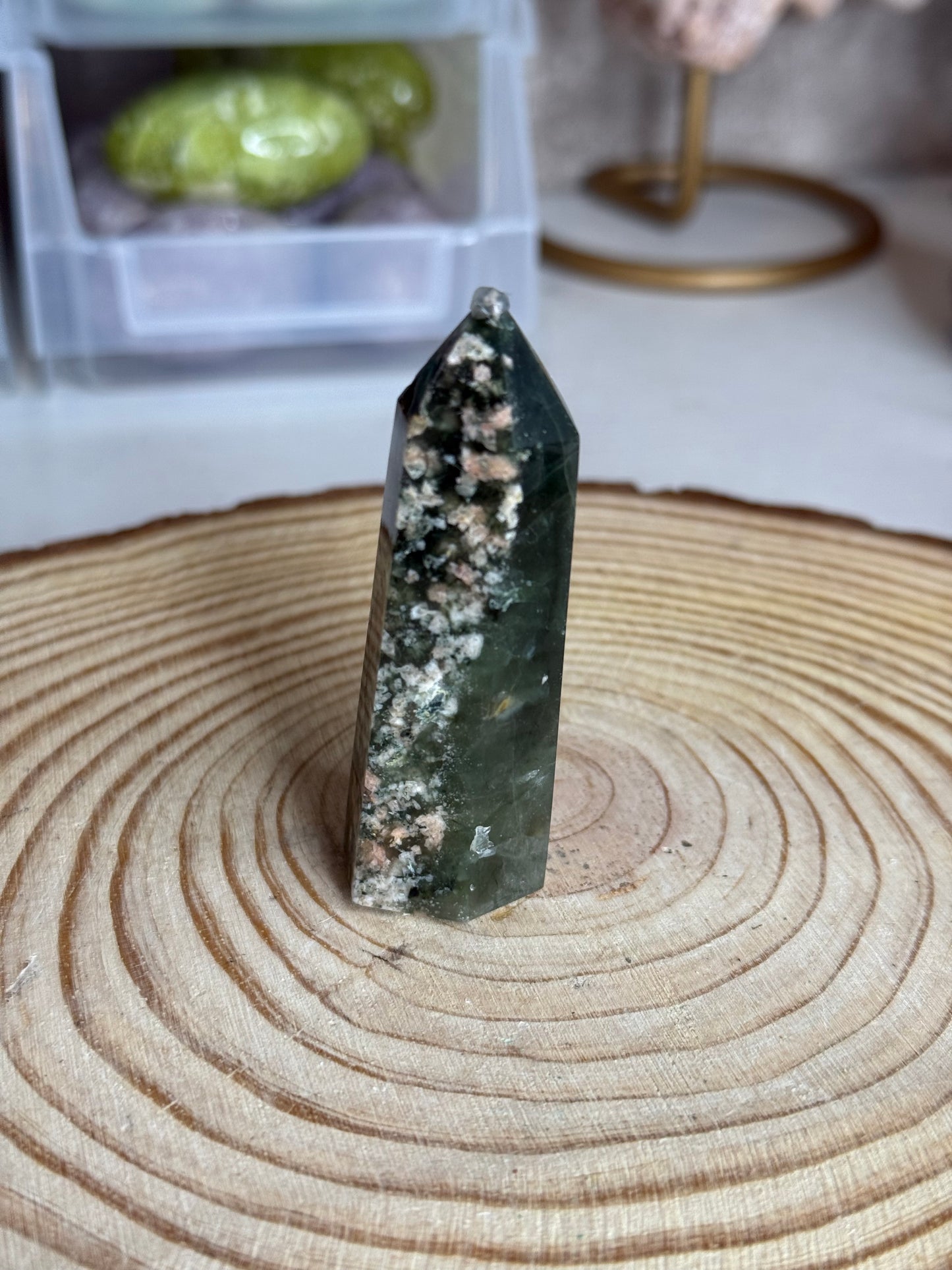 Sunstone In Green Tourmaline Towers