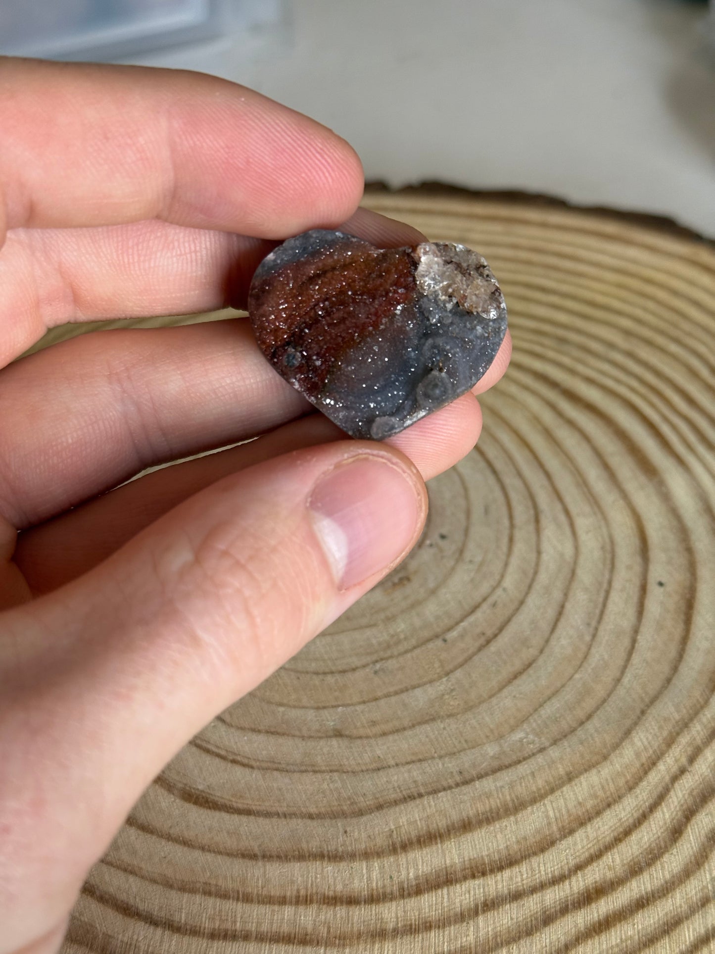 Red Chalcedony Heart