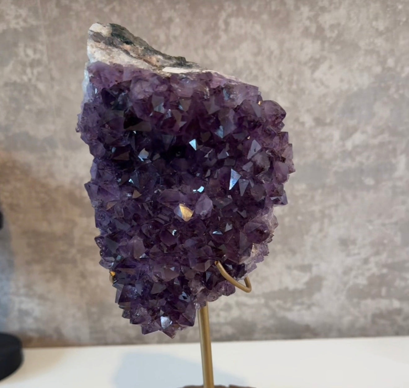 Amethyst on stand