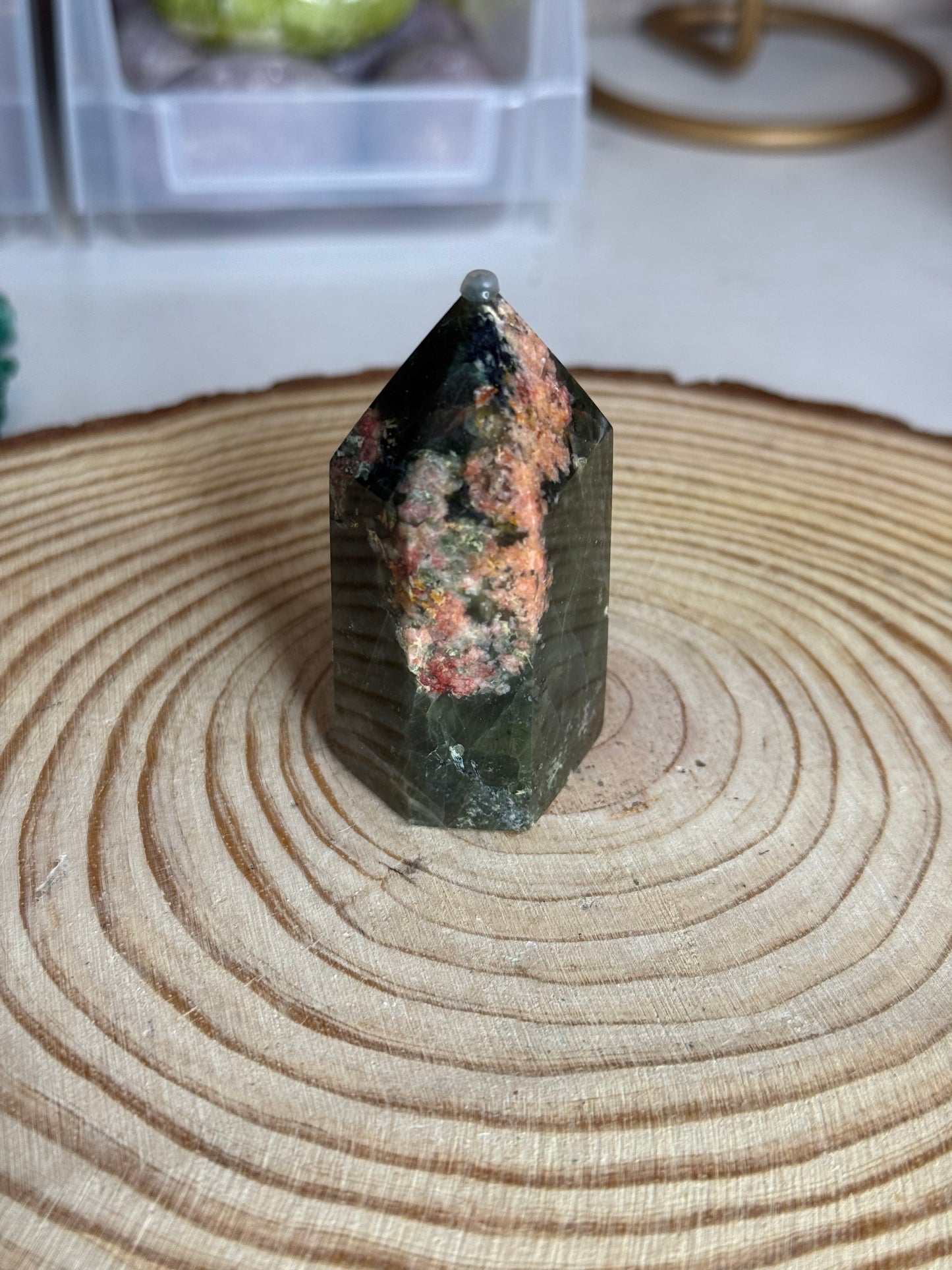 Sunstone In Green Tourmaline Towers