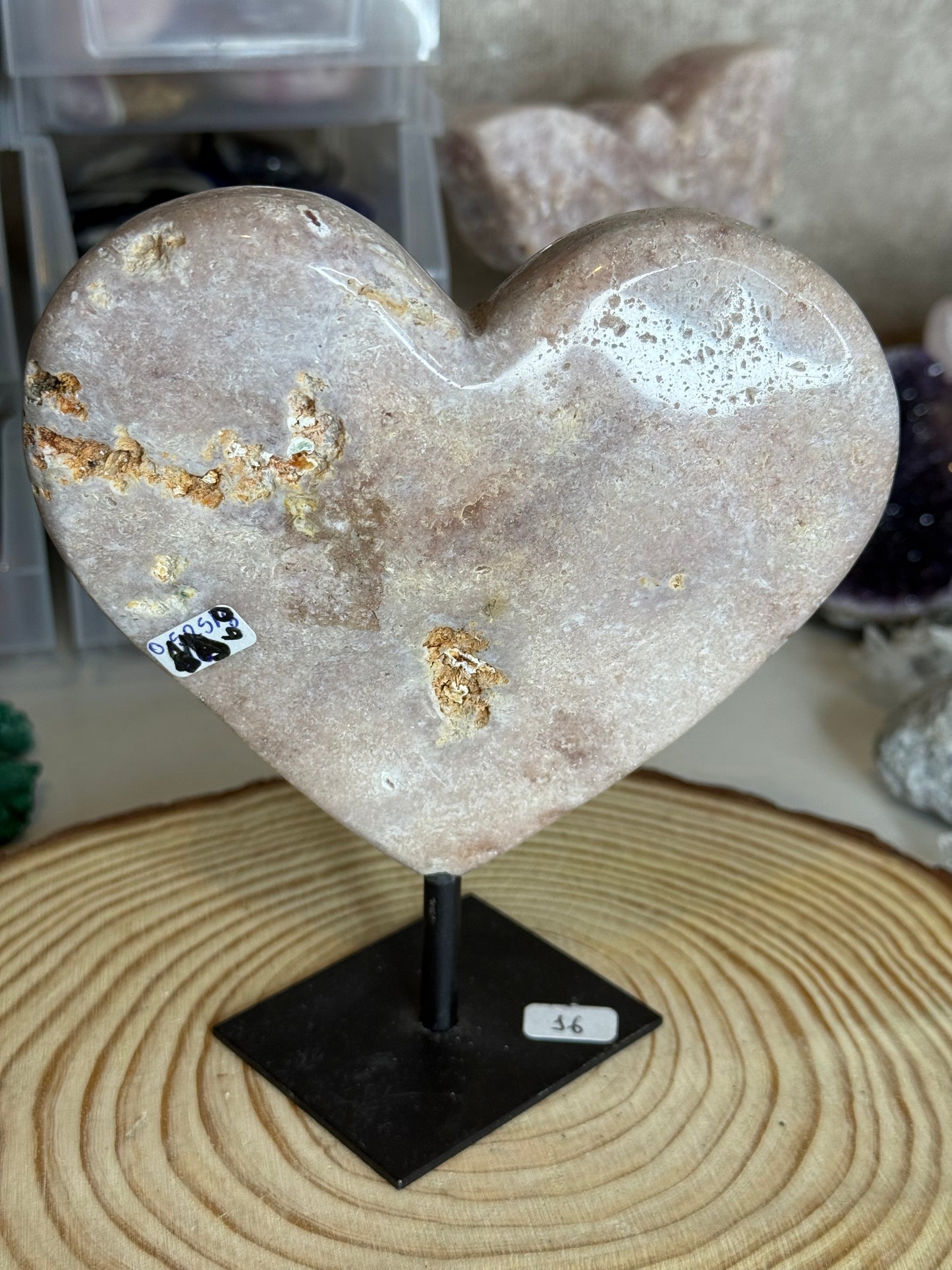Pink amethyst heart