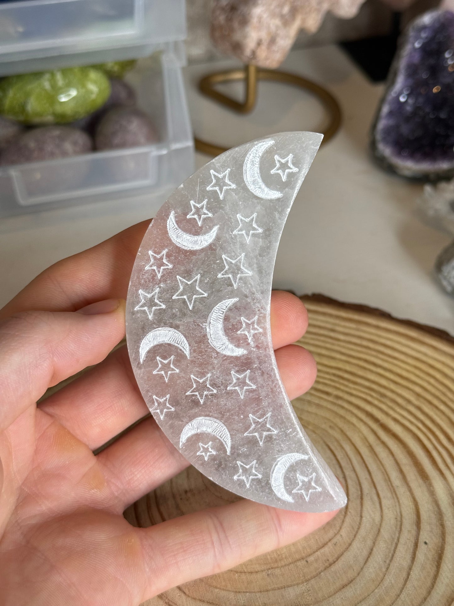 Selenite moon