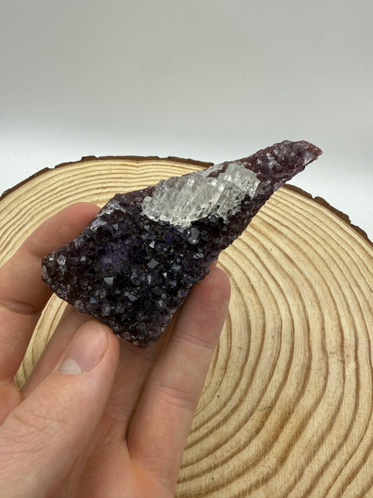 Amethyst with Calcite Bed