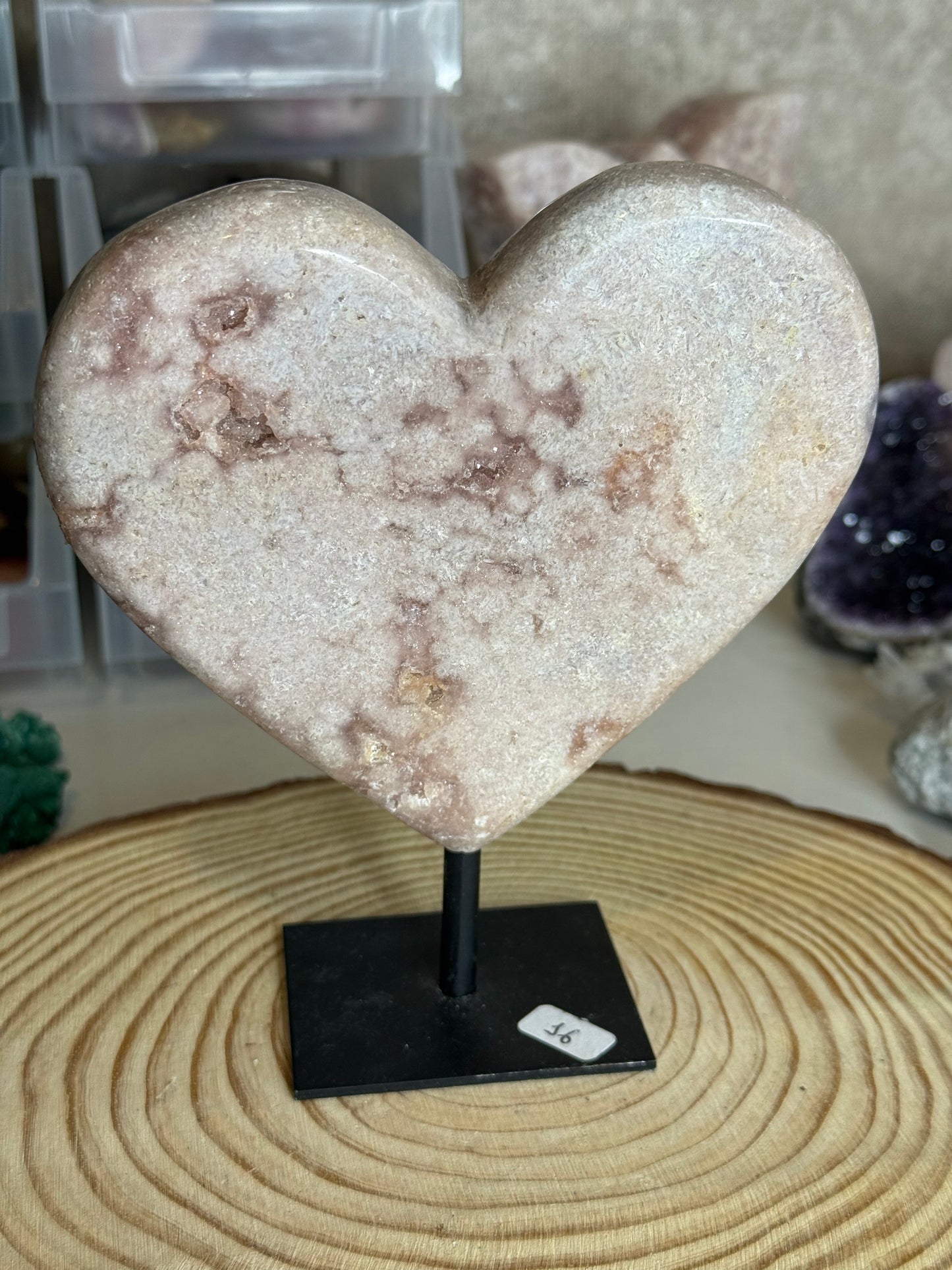 Pink amethyst heart