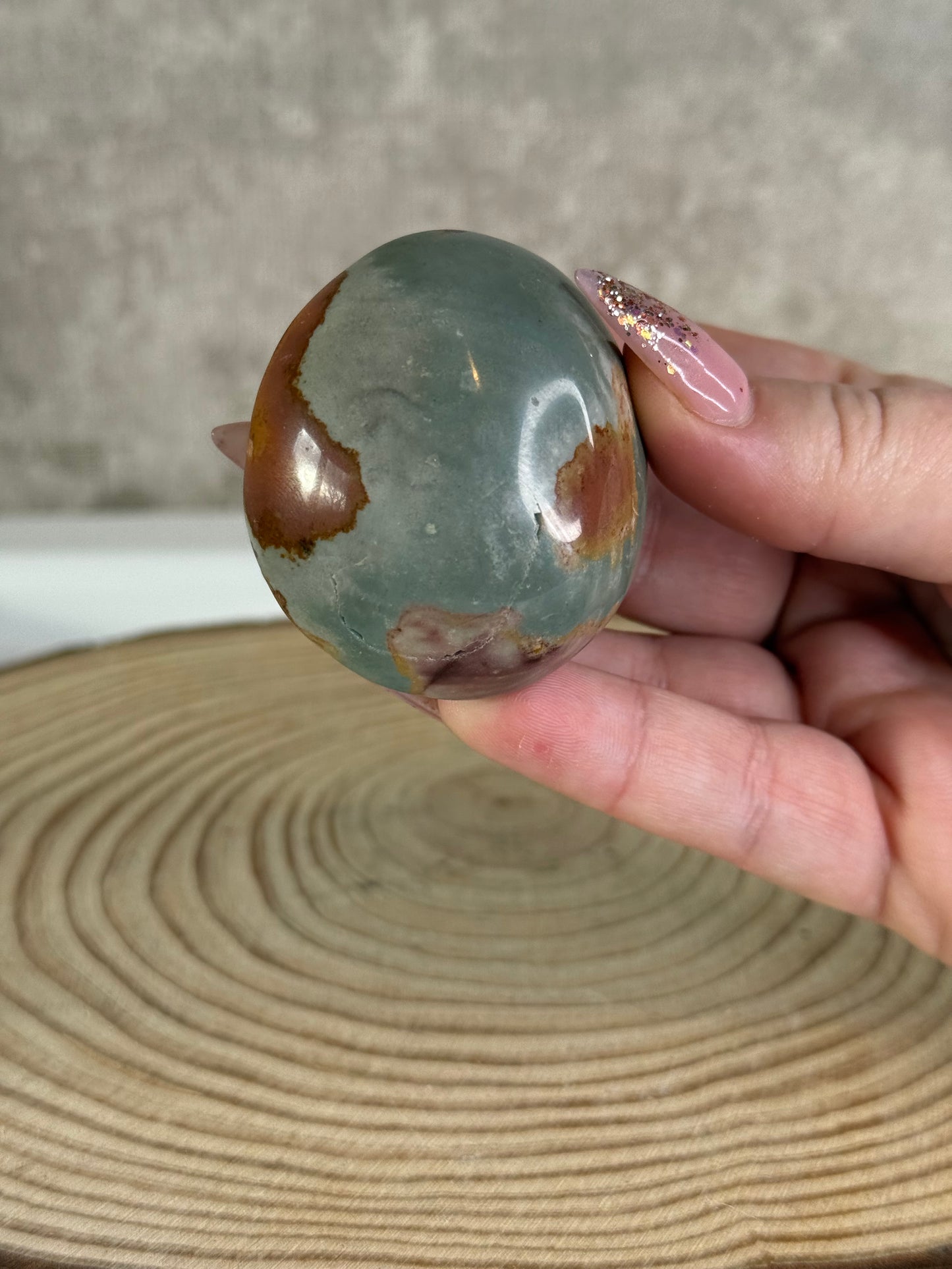 Pollychrome Jasper Palm Stones