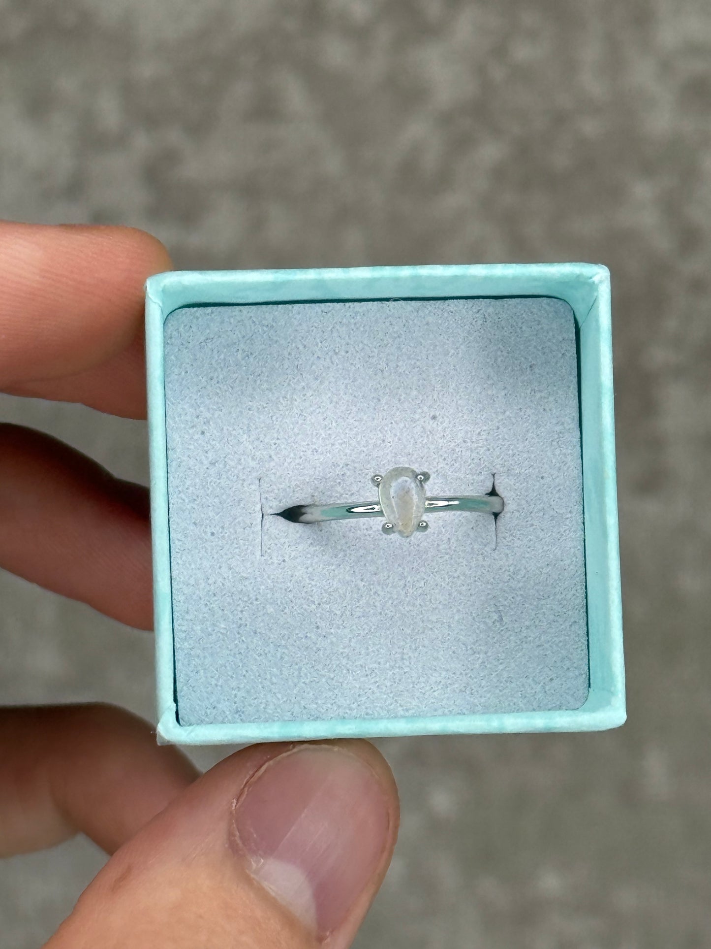 Moon stone ring