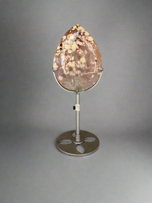 Pink amethyst flower teardrop