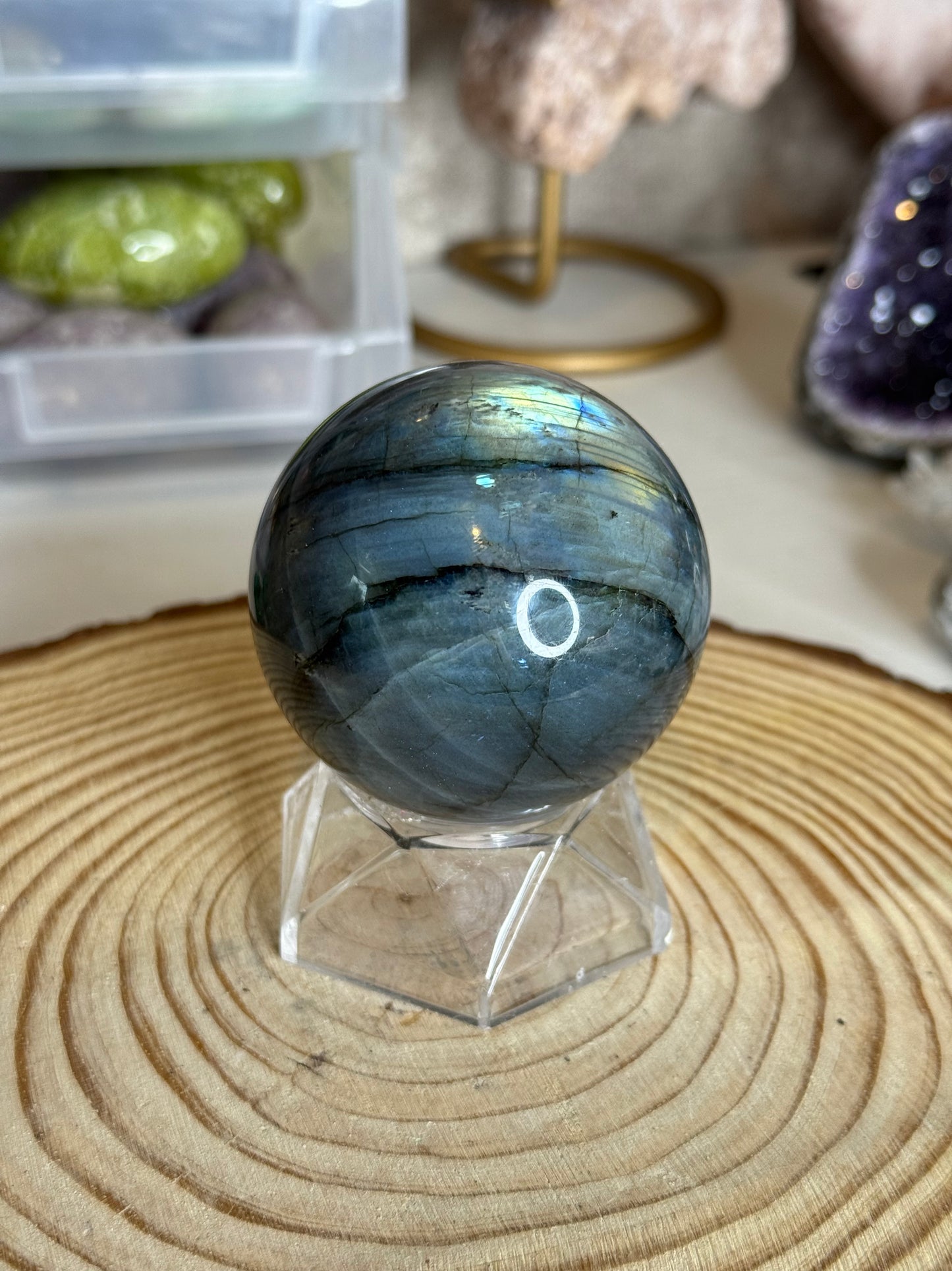Labradorite spheres