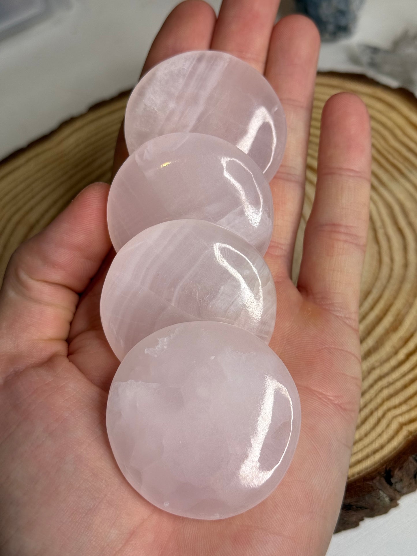 Pink mangano calcite