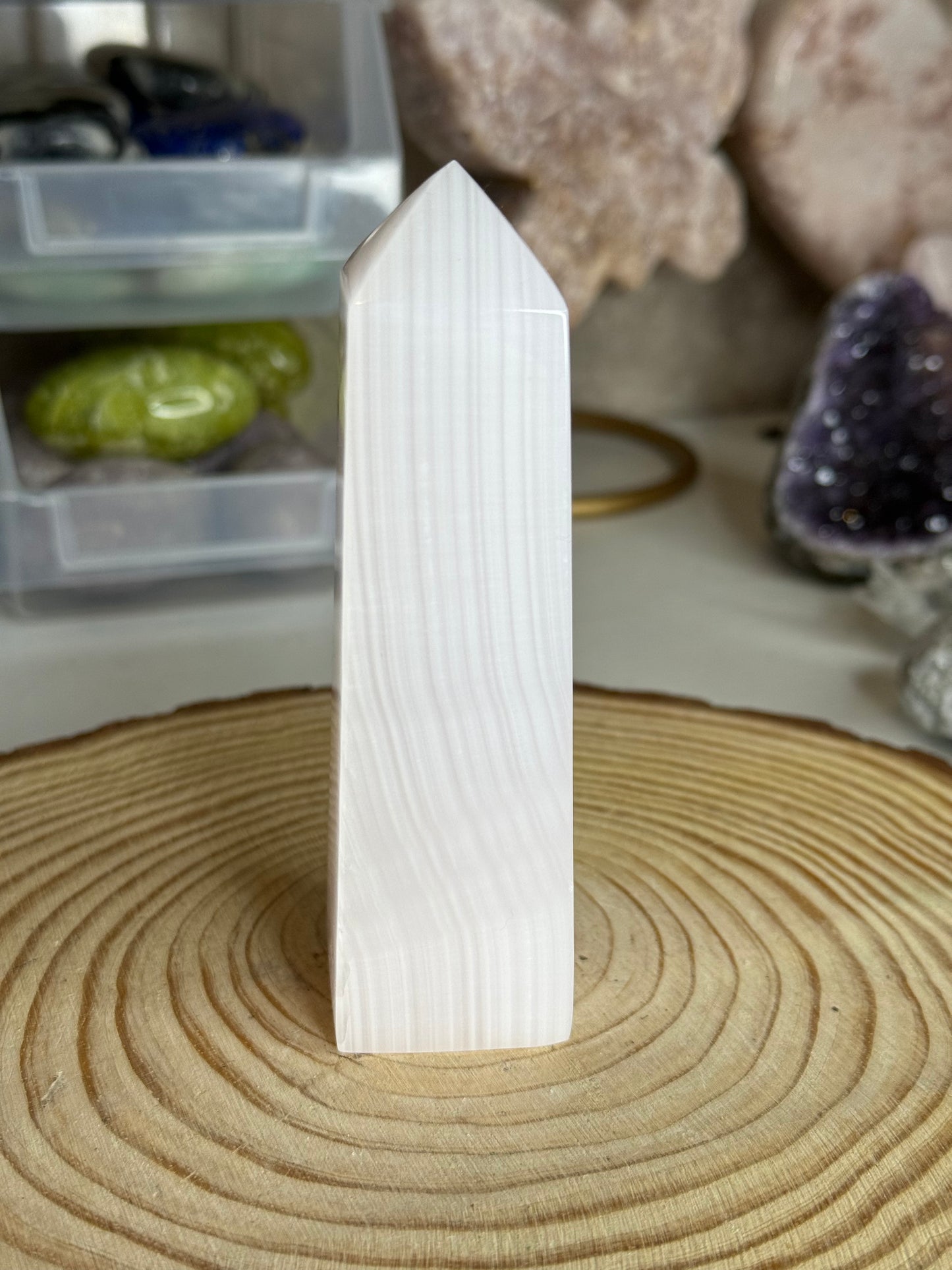 Pink Mangano Calcite Towers (UV reactive)