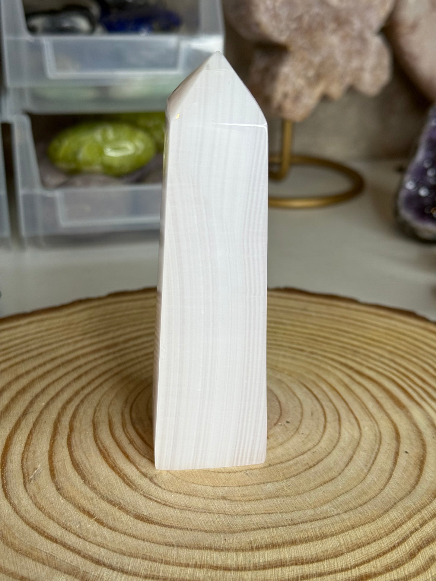 Pink Mangano Calcite Towers (UV reactive)