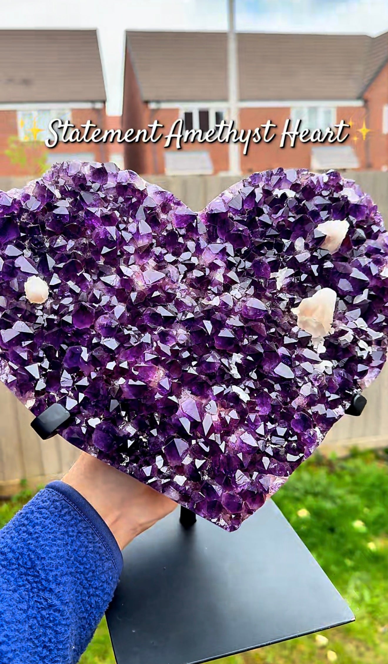 Amethyst statement heart