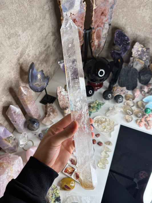 Clear quartz statement tower