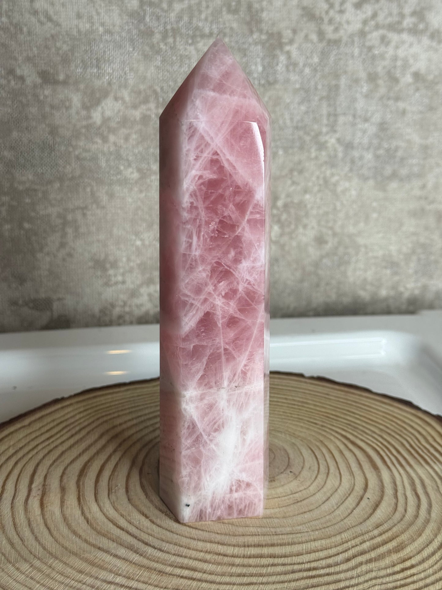 Rose quartz tower