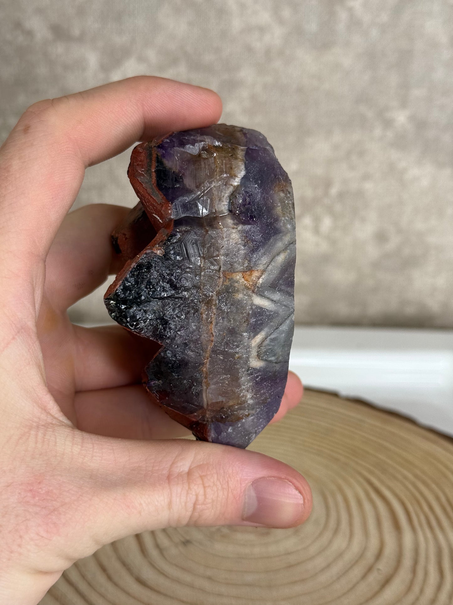 Hematite coated Amethyst (Alien amethyst)